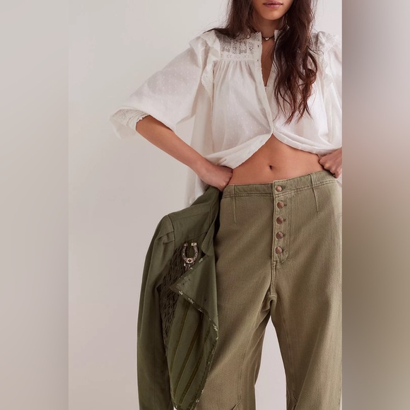 We The Free Osaka Jeans pants green sz 24 - Picture 9 of 9